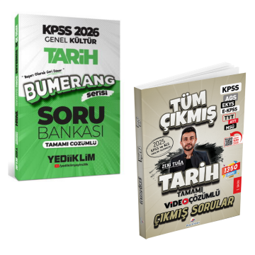 2026 KPSS Genel Kültür Bumerang Tarih Tamamı Çözümlü Soru Bankası & KPSS Tarih Tüm Sınavlar Tamamı Video Çözümlü Çıkmış Sorular Seti