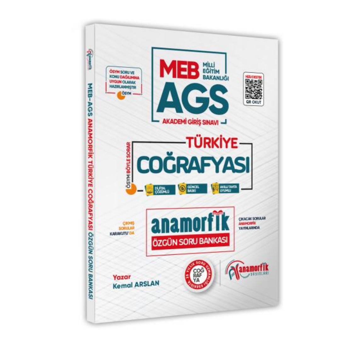 MEB-AGS Anamorfik Coğrafya Güncel Soru Bankası Yeni Müfredat Dijital Çözümlü (Yazar Kemal Aslan) İnformal Yayınları