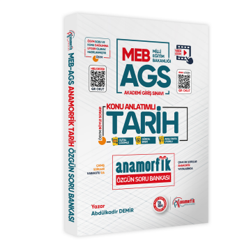 MEB-AGS Anamorfik TARİH Konu Anlatımlı Video Çözümlü Güncel Soru Bankası (Yazar Abdulkadir DEMİR) İnformal Yayınları