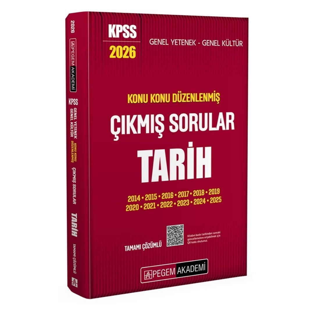 2026 KPSS Genel Yetenek Genel Kültür Konu Konu Düzenlenmiş Tamamı Çözümlü Çıkmış Sorular TARİH Pegem Yayınları