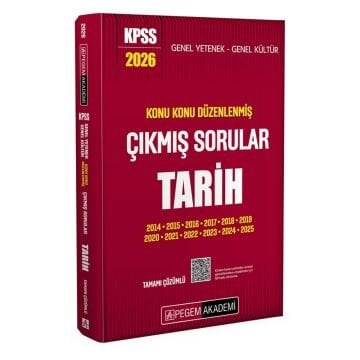 2026 KPSS Genel Yetenek Genel Kültür Konu Konu Düzenlenmiş Tamamı Çözümlü Çıkmış Sorular TARİH Pegem Yayınları