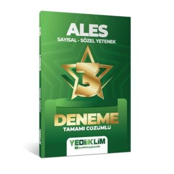 Yediiklim Yayınları 2027 ALES Sayısal Sözel Yetenek Tamamı Çözümlü 3 Yıldız Deneme