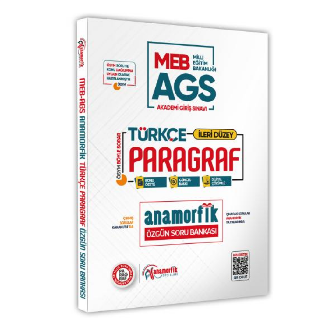 MEB-AGS Güncel Türkçe Anamorfik Paragraf Soru Bankası Yeni Müfredat Konu Özetli Çözümlü İnformal Yayınları