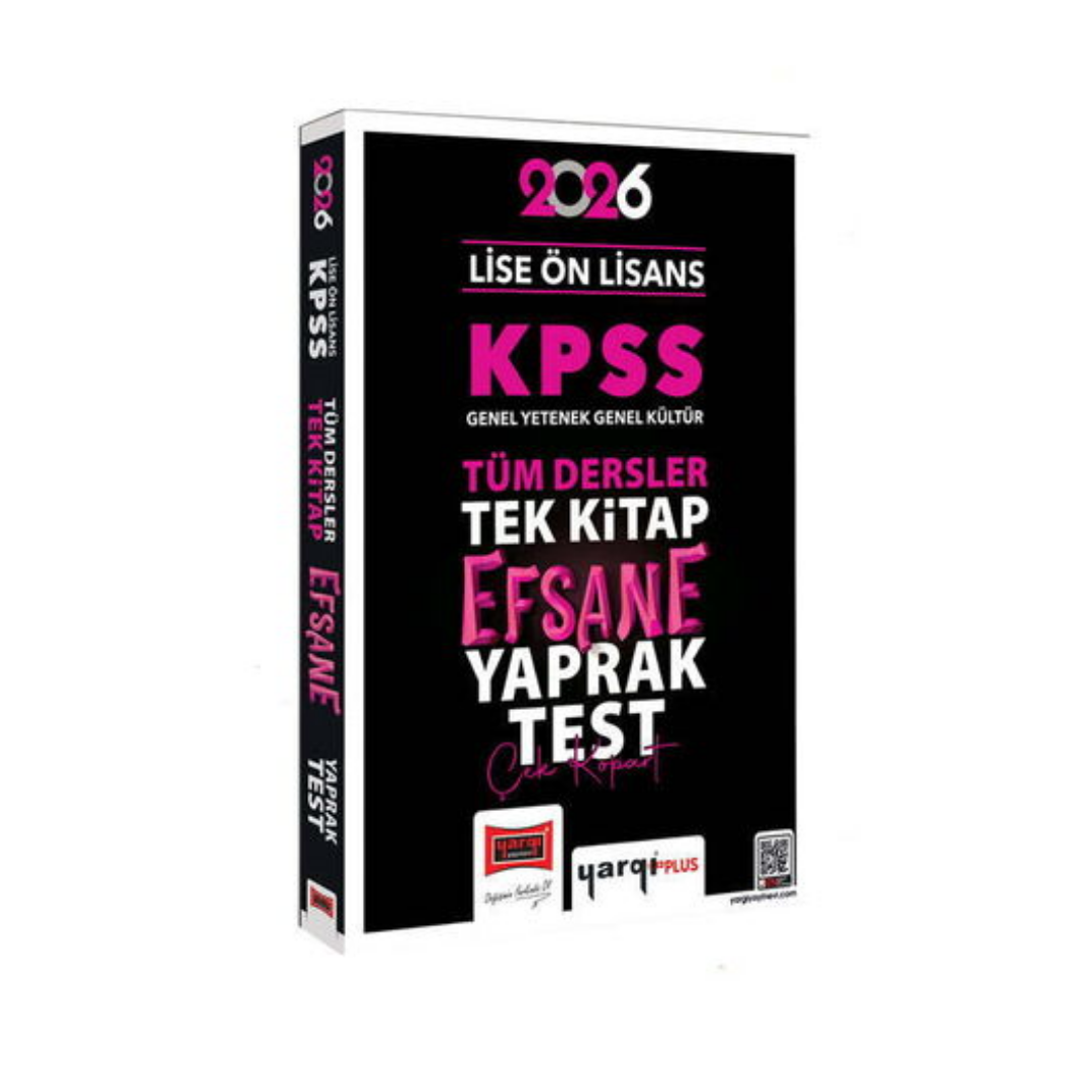 2026 KPSS Lise Ön Lisans GK-GY Tüm Dersler Tek Kitap Efsane Çek Kopart Yaprak Test Yargı Yayınları