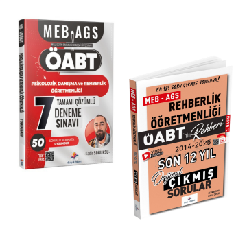 Dizgi Kitap 2026 Meb Ags ÖABT Psikolojik Danışma ve Rehberlik Öğretmenliği 7 Deneme & Meb Ags ÖABT Rehberlik Öğretmenliği Son 12 Yıl Çıkmış Sınav Sorular Seti