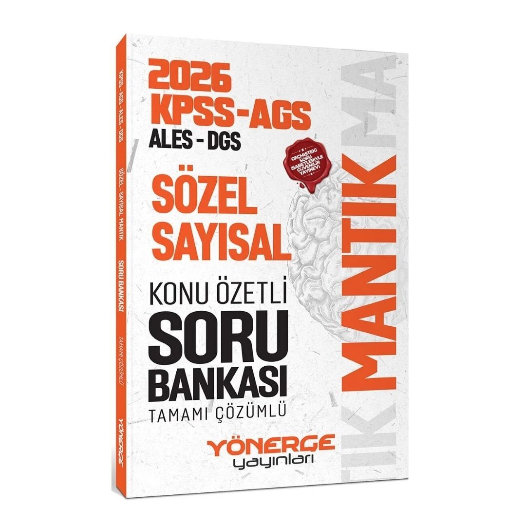 2026 KPSS MEB-AGS ALES DGS Sözel Sayısal Mantık Konu Özetli Soru Bankası Çözümlü Yönerge Yayınları