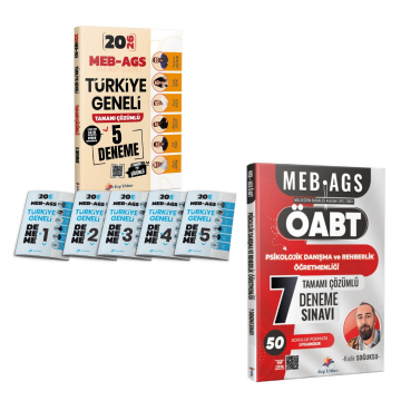 Dizgi Kitap 2026 Meb Ags ÖABT Psikolojik Danışma ve Rehberlik Öğretmenliği 7 Deneme & MEB AGS Türkiye Geneli 5 Deneme Sınavı Seti