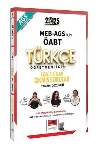 2025 MEB-AGS ÖABT Türkçe Öğretmenliği Son 5 Sınav Çıkmış Sorular Yargı Yayınları