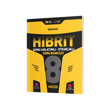 Hız Yayınları 8. Sınıf İngilizce Hibrit Konu Anlatımlı Etkinlikli Soru Bankası