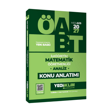 Yediiklim Yayınları 2027 MEB-AGS ÖABT İlköğretim Matematik Öğretmenliği Analiz Konu Anlatımı