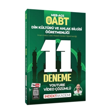 ÖABT MEB-AGS Din Kültürü ve Ahlak Bilgisi 11 Deneme YOUTUBE Video Çözümlü - Hanifi İnce İndeks Akademi Yayıncılık