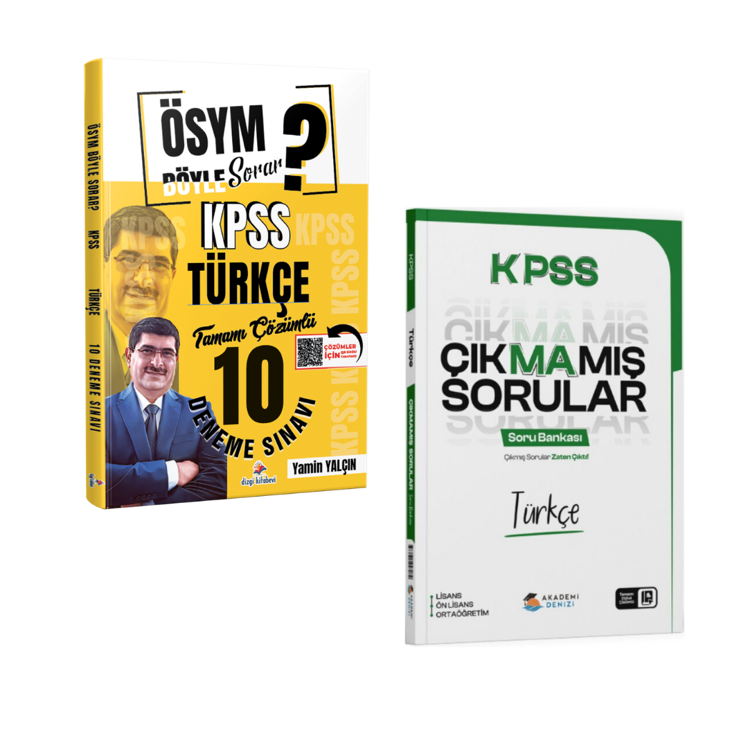 Dizgi Kitap ÖSYM Böyle Sorar 2026 KPSS Türkçe 10 Deneme & KPSS Türkçe Çıkmamış Sorular Soru Bankası Akademi Denizi Seti