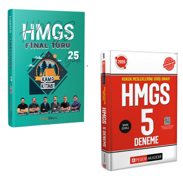 Dizgi Kitap 2026 Hukuk Atölyesi 25 günde HMGS Kamp Kitabı & Hukuk Mesleklerine Giriş Sınavı HMGS 5 Deneme Pegem Yayınları Seti