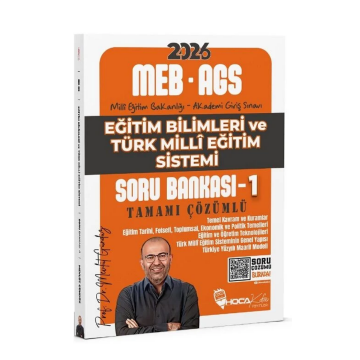 Hoca Kafası Yayınları 2026 MEB-AGS Eğitim Bilimleri ve Türk Milli Eğitim Sistemi Soru Bankası-1 Çözümlü - Mevlüt Gündüz