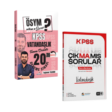 Dizgi Kitap ÖSYM Böyle Sorar 2026 KPSS Vatandaşlık 20 Deneme & KPSS Vatandaşlık Çıkmamış Sorular Soru Bankası Akademi Denizi Seti