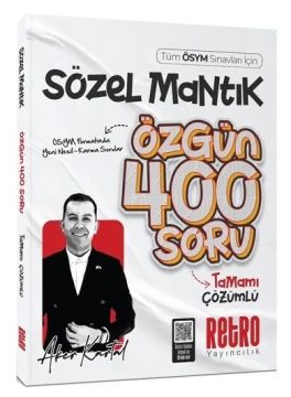 Retro Yayıncılık 2026 Tüm ÖSYM Sınavları için Sözel Mantık Özgün 400 Soru Bankası Aker Kartal