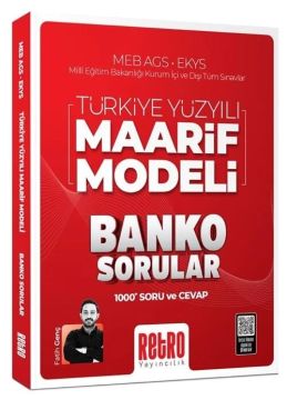 Retro Yayıncılık 2026 MEB-AGS EKYS Türkiye Yüzyılı Maarif Modeli Banko Sorular 1000 Soru ve Cevap Fatih Genç
