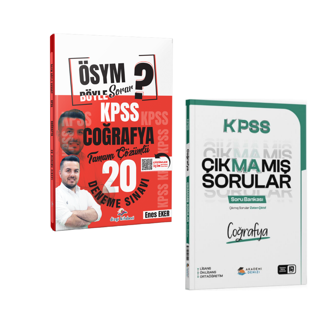 Dizgi Kitap ÖSYM Böyle Sorar 2026 KPSS Coğrafya 20 Deneme & KPSS Coğrafya Çıkmamış Sorular Soru Bankası Akademi Denizi Seti