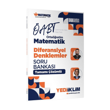 Yediiklim Yayınları 2027 ÖABT Ortaöğretim Matematik Öğretmenliği Diferansiyel Denklemler Tamamı Çözümlü Soru Bankası