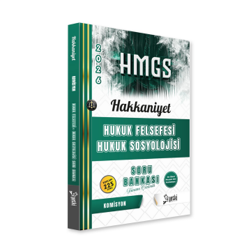 Yetki Yayınları Hukuk Felsefesi - Hukuk Sosyolojisi Hakkaniyet Soru Bankası