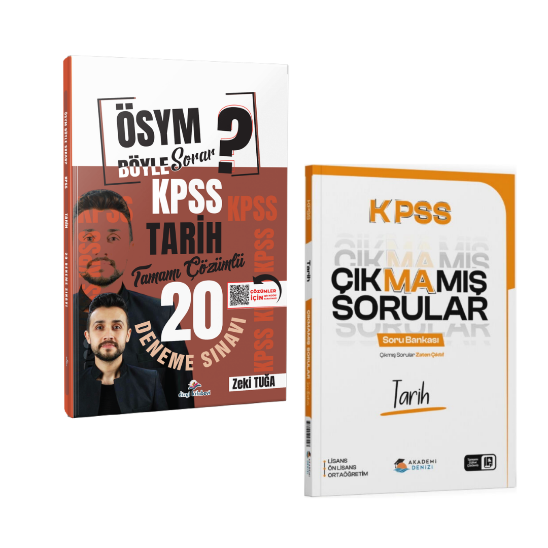 Dizgi Kitap ÖSYM Böyle Sorar 2026 KPSS Tarih 20 Deneme & KPSS Tarih Çıkmamış Sorular Soru Bankası Akademi Denizi Seti