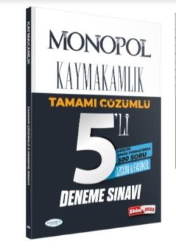 Monopol Yayınları 2023 KAYMAKAMLIK TAMAMI ÇÖZÜMLÜ 5’Lİ  DENEME SINAVI