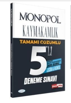 Monopol Yayınları 2023 Kaymakamlık Tamamı Çözümlü 5’li Deneme Sınavı