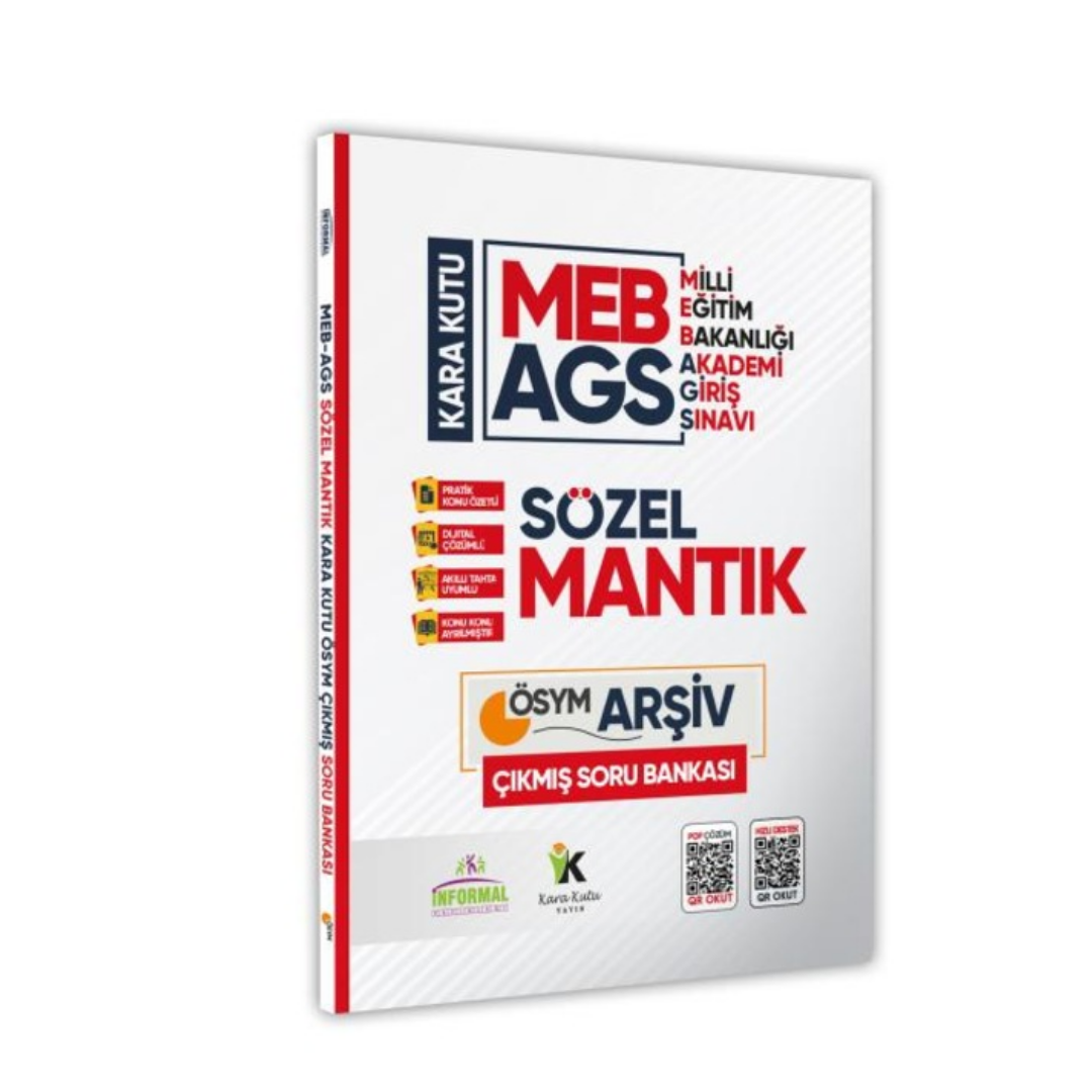 MEB-AGS Sözel Mantık Kara Kutu ÖSYM Çıkmış Soru Havuzu Bankası Konu Özetli Dijital Çözümlü İnformal Yayınları