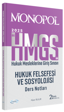 Hmgs Hukuk Felsefesi Ve Sosyolojisi Ders Notları 2. Baskı Monopol yayınları