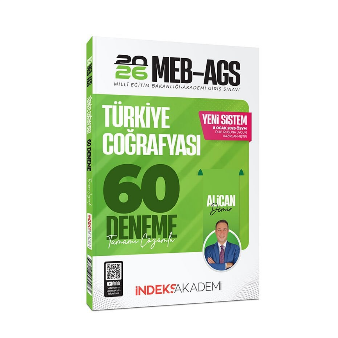 2026 MEB-AGS Türkiye Coğrafyası 60 Deneme Çözümlü - Alican Demir İndeks Akademi Yayıncılık