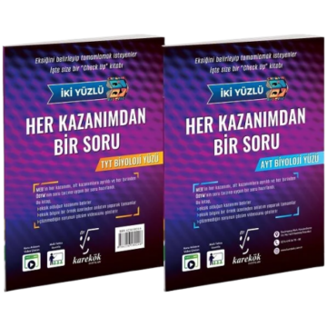 Karekök Yayınları TYT AYT Biyoloji Her Kazanımdan Bir Soru Tek Kitap