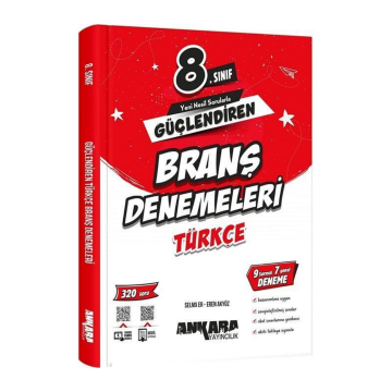 Ankara Yayıncılık 8. Sınıf Türkçe Güçlendiren Branş Denemeleri