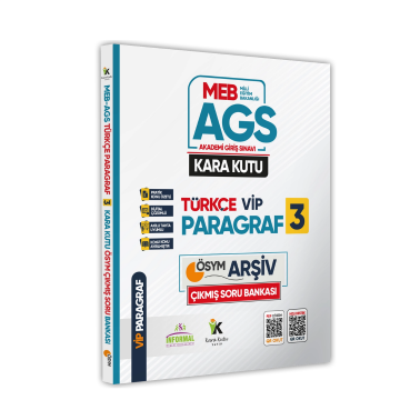 MEB-AGS Türkçenin Kara Kutusu VİP PARAGRAF 3 ÖSYM Çıkmış Soru Arşivi Bankası Konu Özetli Çözümlü İnformal Yayınları