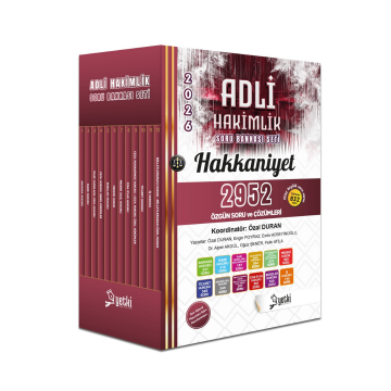 Hakkaniyet Adli Hakimlik Soru Bankası Seti Yetki Yayınları