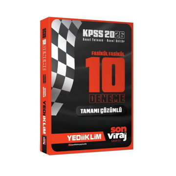 Yediiklim Yayınları 2026 KPSS Son Viraj Serisi GY-GK Tamamı Çözümlü 10 Fasikül Deneme Sınavı