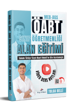 Dizgi Kitap 2026 MEB-AGS ÖABT Sınıf Öğretmenliği Alan Eğitimi Video Ders Notları Tolga Belli