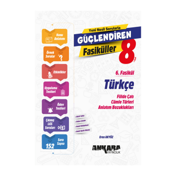 Ankara Yayıncılık 8. Sınıf LGS Türkçe Güçlendiren 6. Fasikül