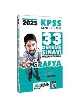 HocaWebde Yayınları 2025 KPSS GK Coğrafya Tamamı Çözümlü 33 Deneme Sınavı