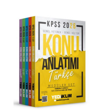 Yediiklim Yayınları 2026 KPSS Genel Yetenek - Genel Kültür Konu Anlatımı Modüler Set ( 5 Kitap)