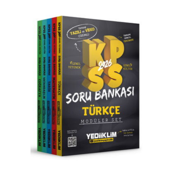 Yediiklim Yayınları 2026 KPSS Genel Yetenek Genel Kültür Tamamı Hem Yazılı Hem Video Çözümlü Modüler Set Soru Bankası (5 Kitap)