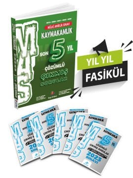 Dizgi Kitap Kaymakamlık Mülki Amirlik Sınavı MAS Kaymakamlık Son 5 Yıl (2019-20-21-22-23) Çözümlü Orijinal Çıkmış Sorular