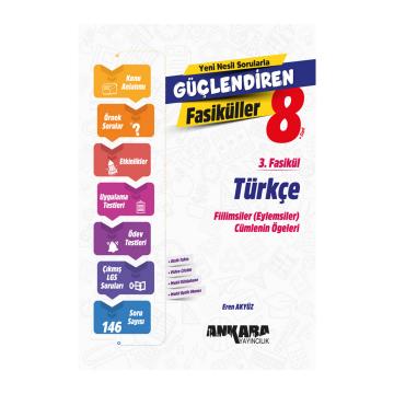 Ankara Yayıncılık 8. Sınıf LGS Türkçe Güçlendiren 3. Fasikül