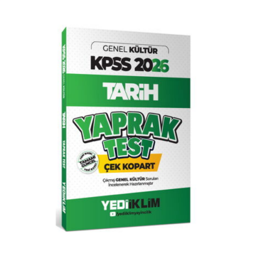 2026 KPSS-AGS Genel Kültür Tarih Çek Kopart Yaprak Test Yediiklim Yayınları