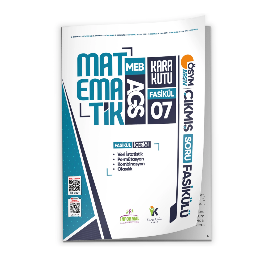 2026 MEB AGS Matematik Kara Kutu 7.Fasikül ÖSYM Çıkmış Soru Bankası PERMUTASYON-OLASILIK Modüler Set İnformal Yayınları