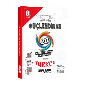 Ankara Yayıncılık 8. Sınıf Türkçe Güçlendiren 20 Konu Tarama Denemesi