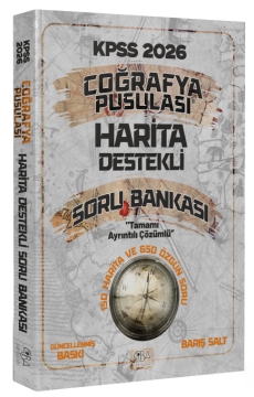 2026 KPSS Coğrafya Pusulası Harita Destekli Soru Bankası Çözümlü - Barış Salt CBA Yayınları