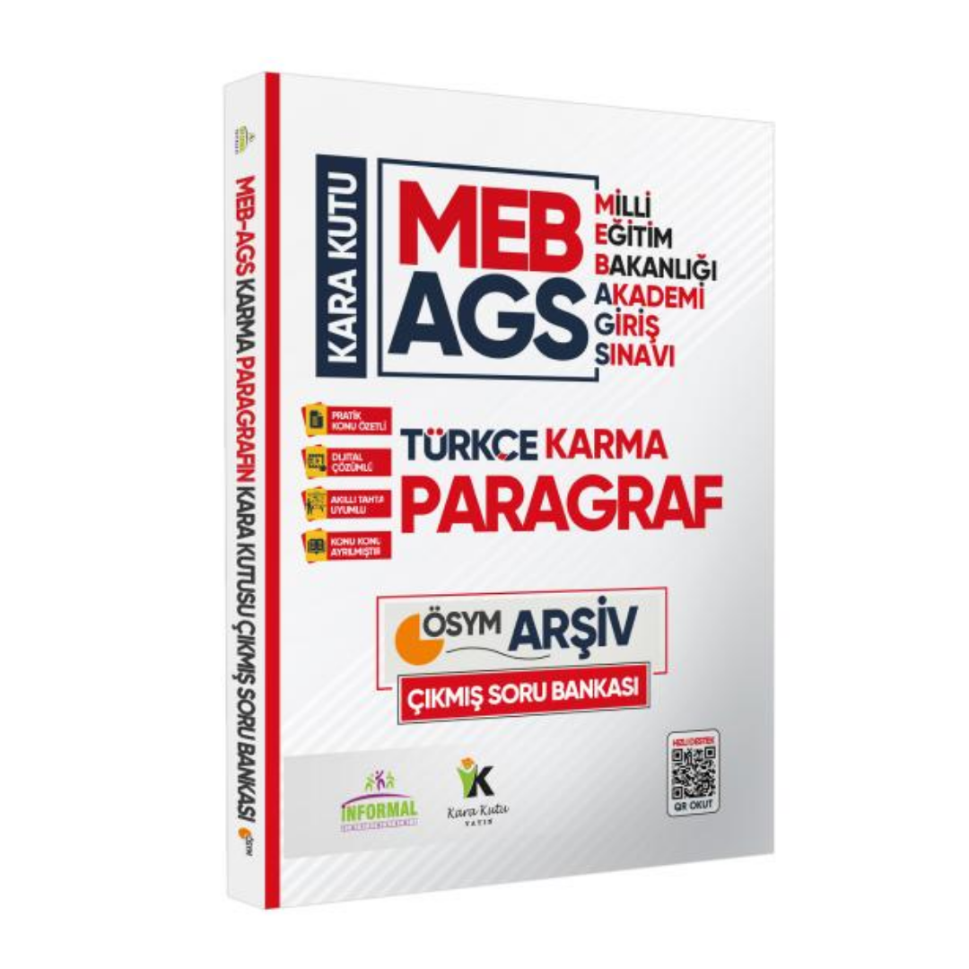 MEB-AGS Türkçenin Kara Kutusu KARMA PARAGRAF 2 Konu Özetli Dijital Çözümlü Çıkmış Soru Bankası İnformal Yayınları