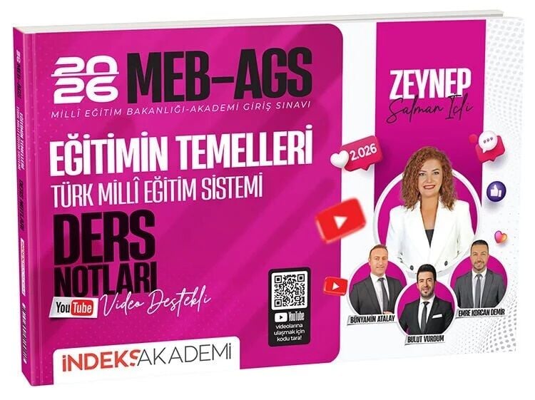 2026 MEB-AGS Eğitimin Temelleri ve Türk Milli Eğitim Sistemi Video Ders Notları - Zeynep Salman İçli İndeks Akademi Yayıncılık