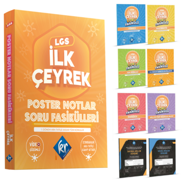LGS İlk Çeyrek Poster Notlar Soru Fasikülleri (1. Çeyrek) KR Akademi Yayınları