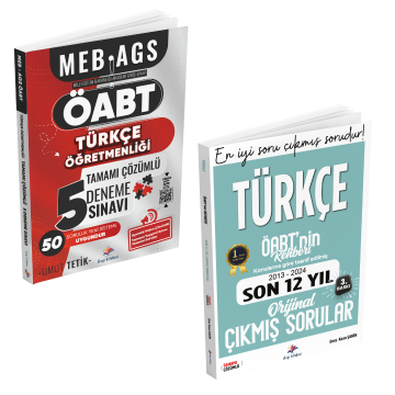 Dizgi Kitap 2025 Meb Ags Öabt Türkçe Öğretmenliği Tamamı Ayrıntılı Video Çözümlü 5 Deneme Sınavı ve Son 12 Yıl Çözümlü Çıkmış Sorular Seti